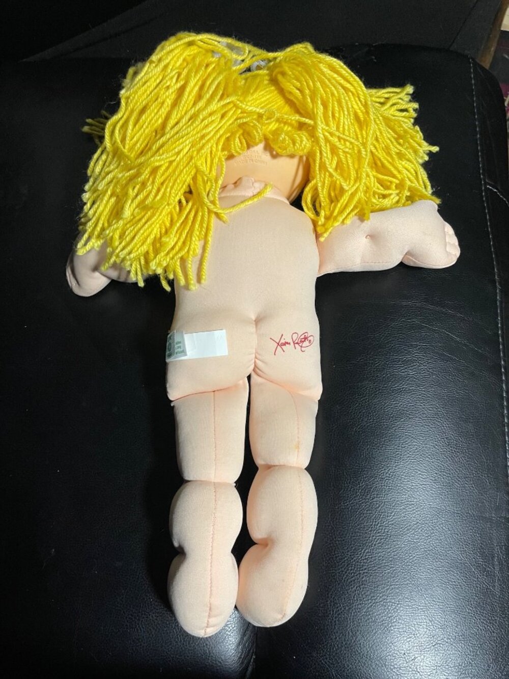 Cabbage Patch Kids Yellow Yarn Hair Doll In Pink & Gold Polka Dot Dress 2015 - Picture 6 of 16